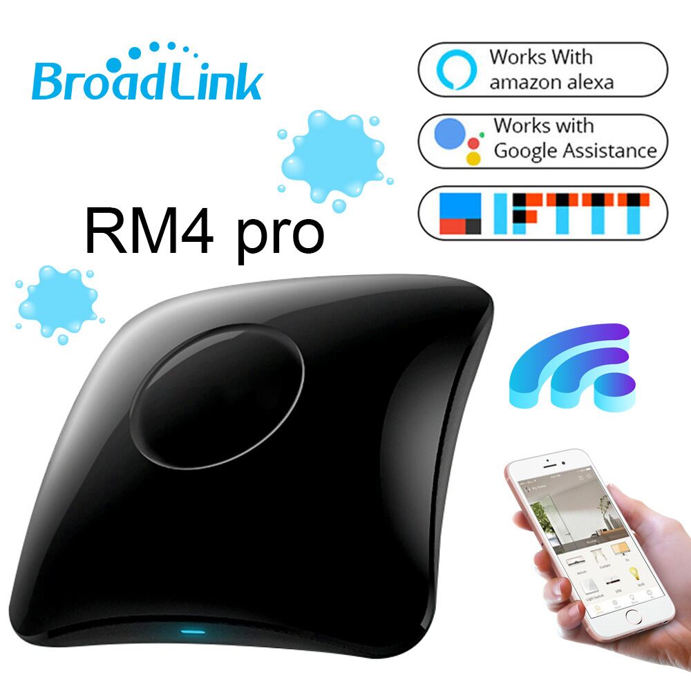 Broadlink RM4 Pro Ʈ Ȩ ڵȭ WiFi IR RF   , Alexa Google Ȩ Բ ۵